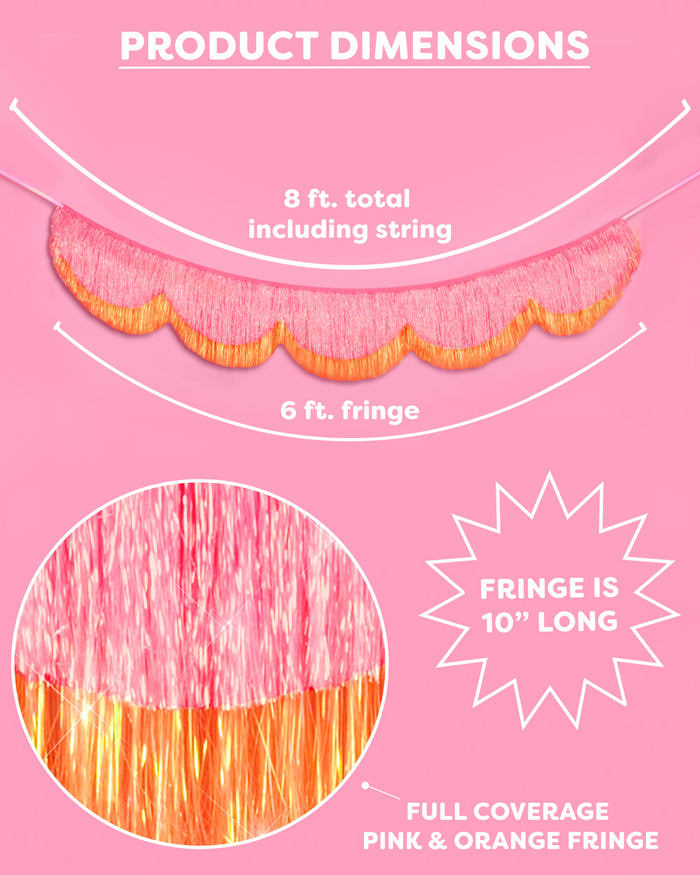 Sunset Scallop Fringe - scalloped banner