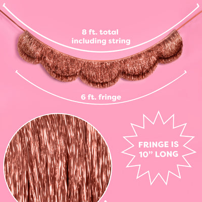 Rose Gold Scallop Fringe - scalloped banner