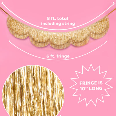 Stay Golden Fringe - scalloped banner