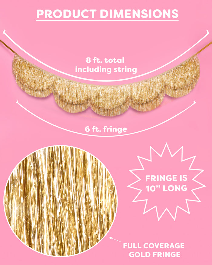 Stay Golden Fringe - scalloped banner