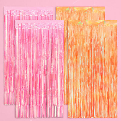 Sunset Curtain Pack - pink + orange foil curtains