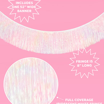 Iridescent Fringe - iridescent foil banner