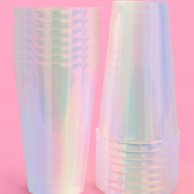 Iridescent Cups - 16 iridescent 16oz cups