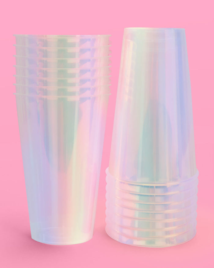 Iridescent Cups - 16 iridescent 16oz cups