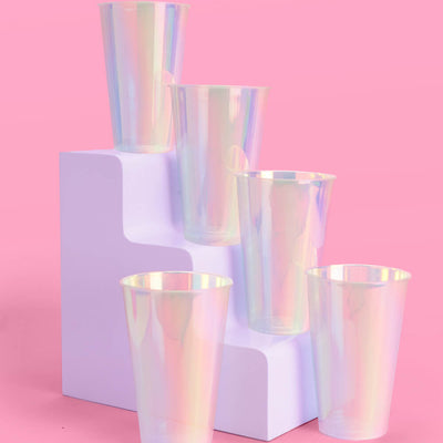 Iridescent Cups - 16 iridescent 16oz cups