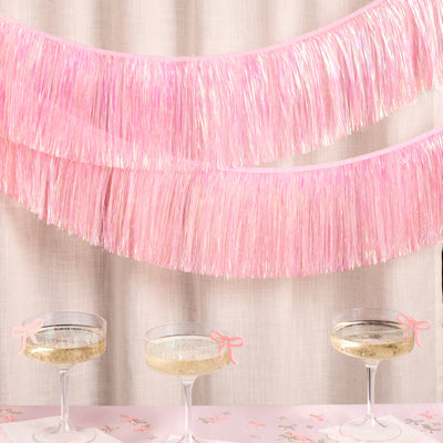 Pretty in Pink Fringe - light pink fringe banner