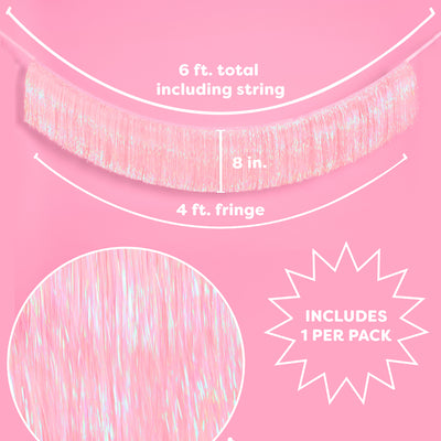Pretty in Pink Fringe - light pink fringe banner