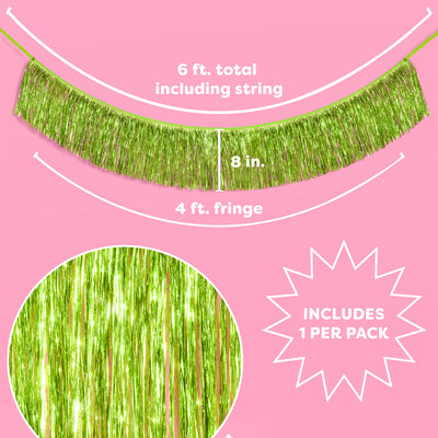 Limelight Fringe - lime green foil banner