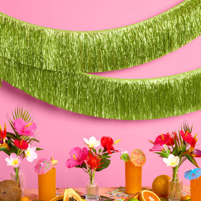 Limelight Fringe - lime green foil banner