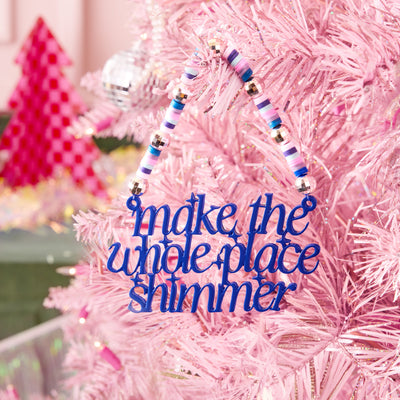 Bejeweled Ornament - glossy blue ornament