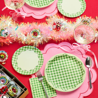 Christmas Cottage Plates Set - 32 paper plates, 2 sizes