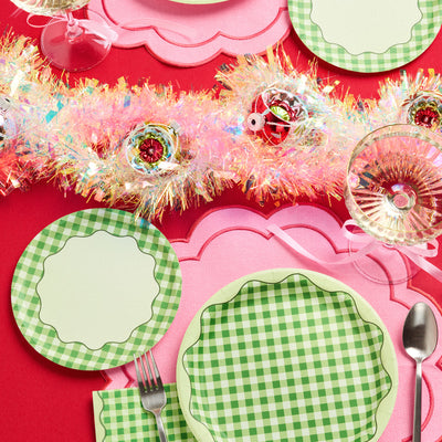 Christmas Cottage Plates Set - 32 paper plates, 2 sizes