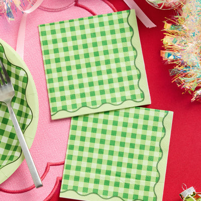 Christmas Cottage Napkins - 25 paper napkins styled for party table