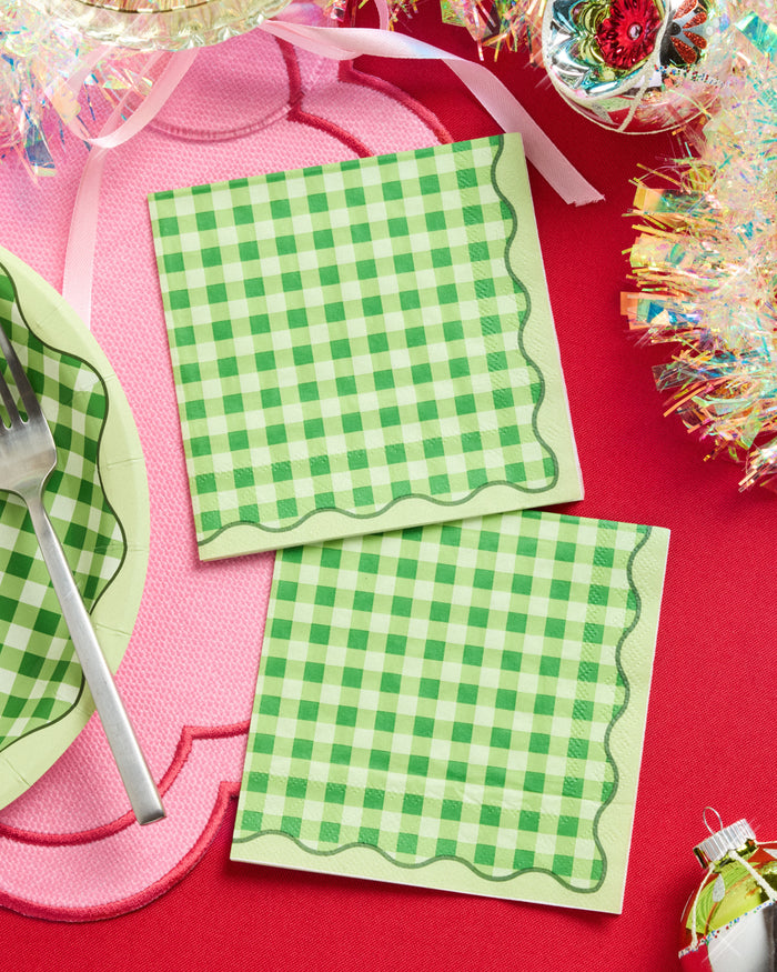 Christmas Cottage Napkins - 25 paper napkins styled for party table