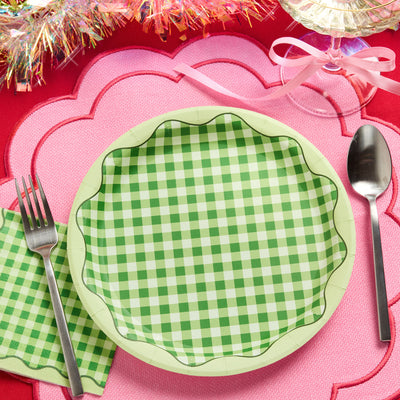 Christmas Cottage Plates - 10 paper plates, 9in