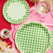 Christmas Cottage Plates Set - 32 paper plates, 2 sizes
