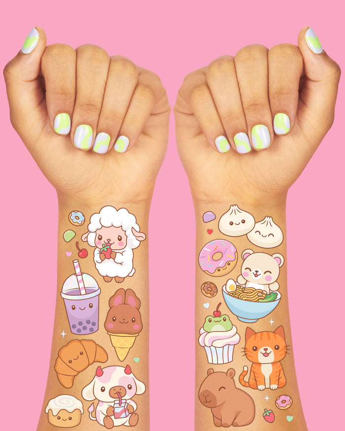 Kawaii Tats - 48 temporary tattoos