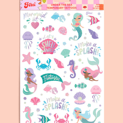 Mermazing Tats - 112 temporary tattoos packaging
