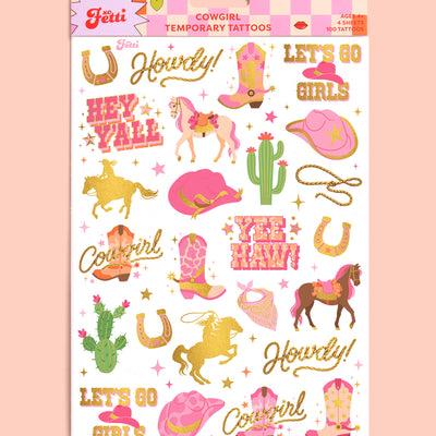 Cowgirl Tats - 100 temporary tattoos