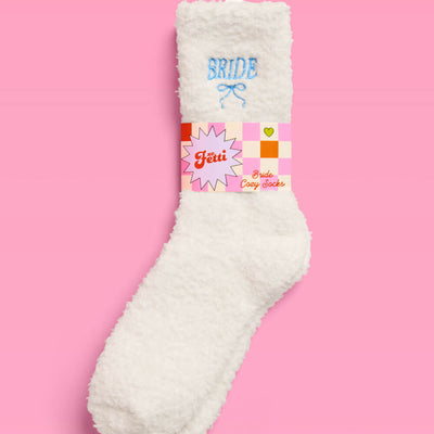 Bride Cloud Socks - fuzzy ivory socks