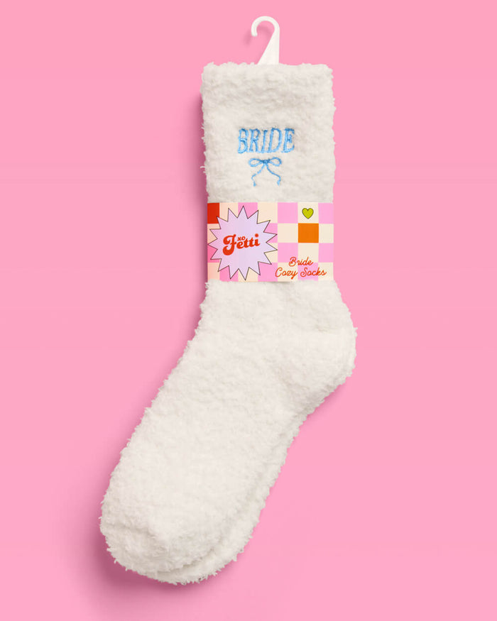 Bride Cloud Socks - fuzzy ivory socks