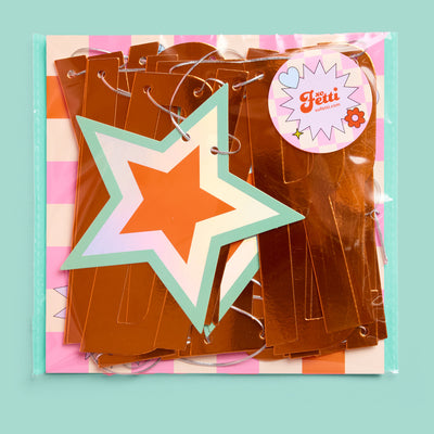 Life Of A Bday Girl Banner - orange foil banner