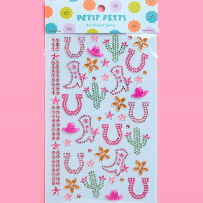 Western Cowgirl Gem Set - 44 adhesive face gems