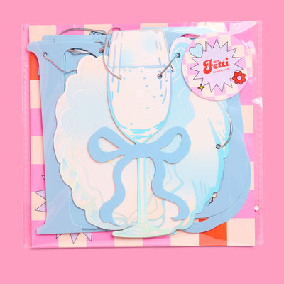 Seashells & Wedding Bells Banner - iridescent foil banner