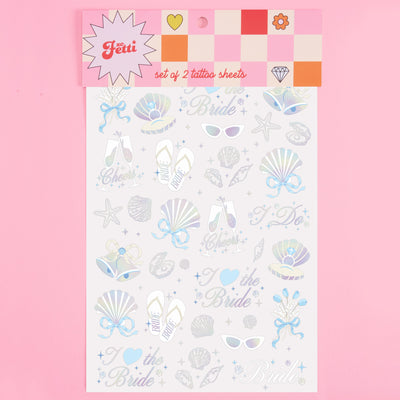 Seashells & Wedding Bells Tats - 60 temporary tattoos