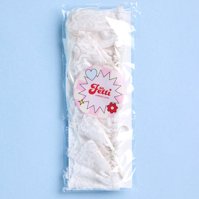 Classic Bride Garter - cream garter w. bows + pearls