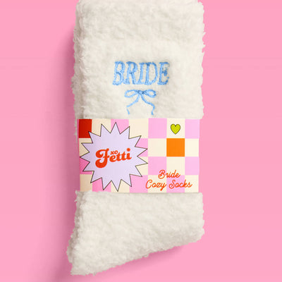 Bride Cloud Socks - fuzzy ivory socks