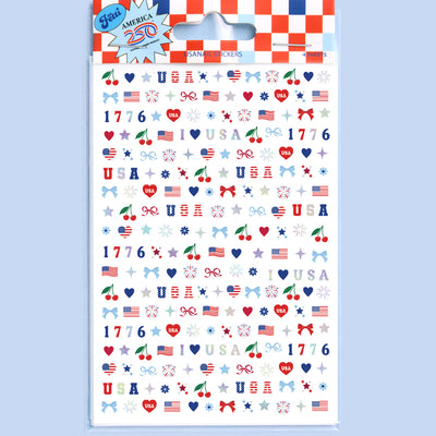 America 250 Nail Stickers - 250 nail stickers