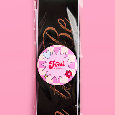 Bride and Groom Sash Duo - black + white satin sashes