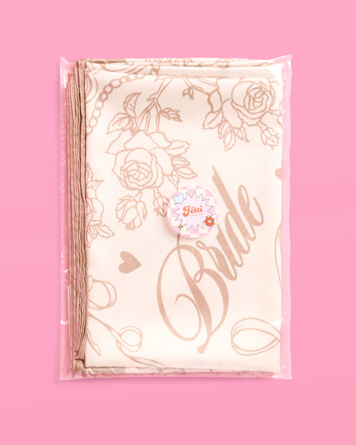 Neutral Bride Sarong - satin printed sarong