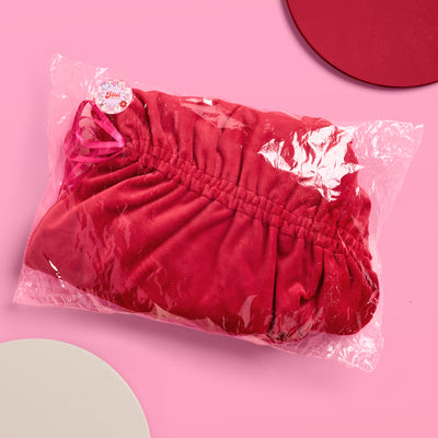 Red Velvet Tree Skirt - ruched tree skirt