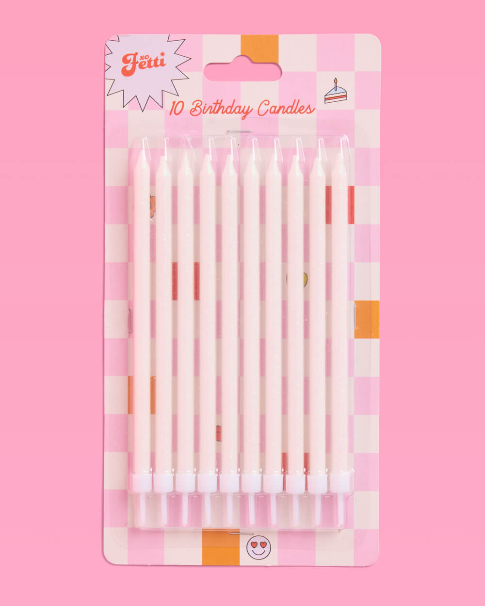 White Glitter Candles - 10 glitter candles