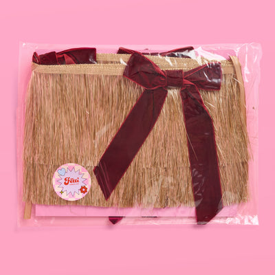 Golden Bow Fringe - layered fringe + velvet bows