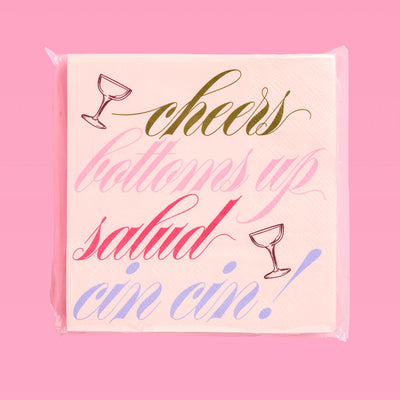 Cheers Cocktail Napkins - 25 paper napkins