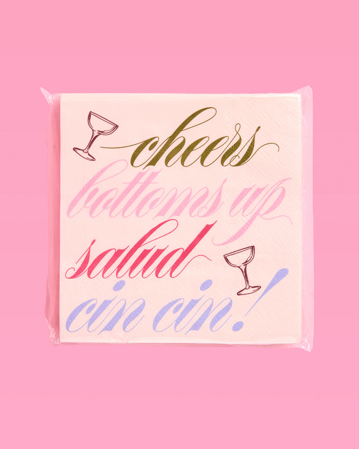 Cheers Cocktail Napkins - 25 paper napkins