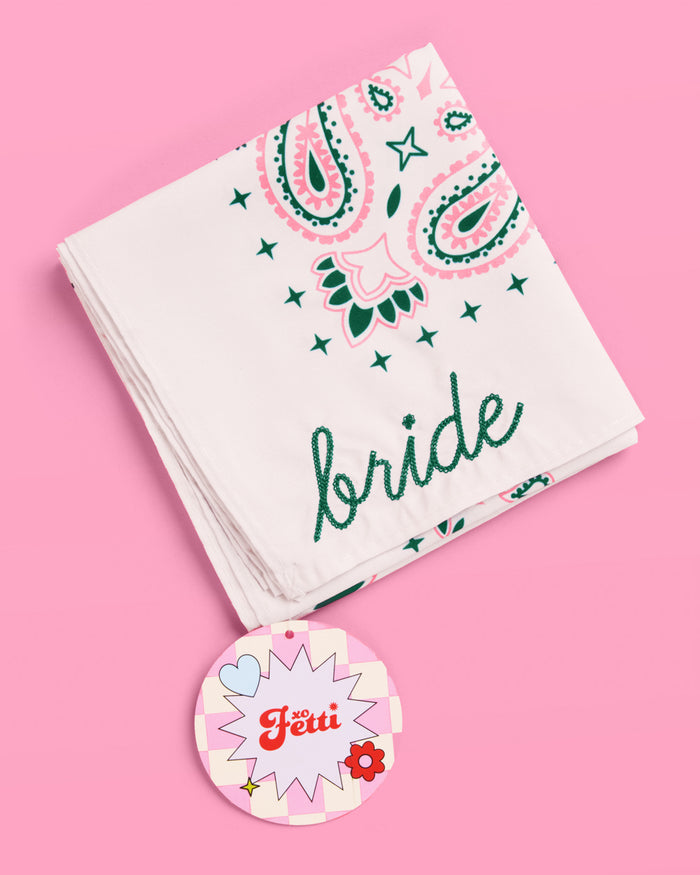 Camp Bride Bandana - embroidered bandana