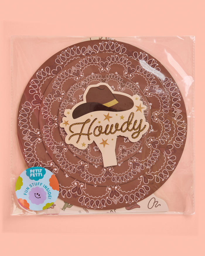 Western Cupcake Tower - 6 cardboard pieces