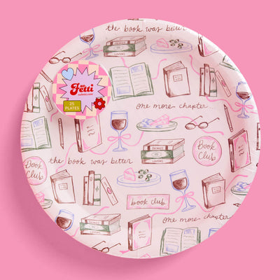 Book Club Plates - 25 paper plates