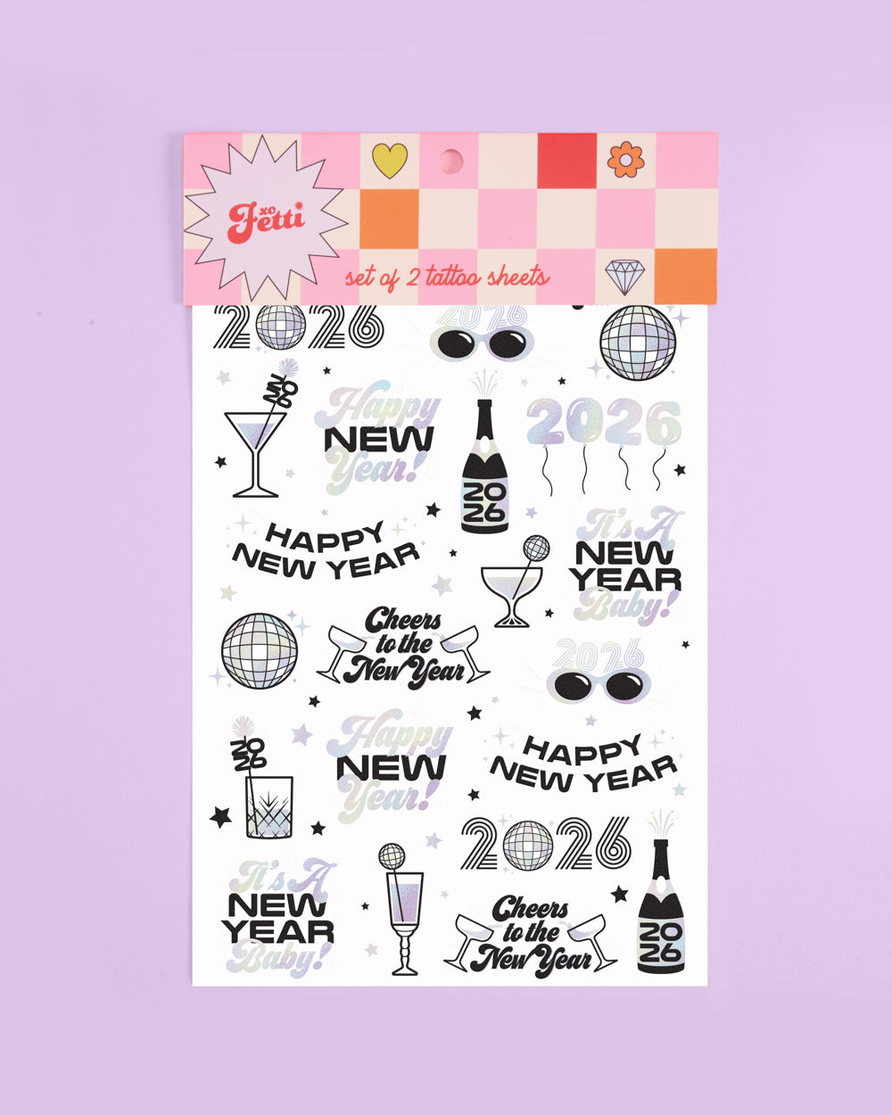 NYE 🪩Tats - 40 foil temporary tattoos