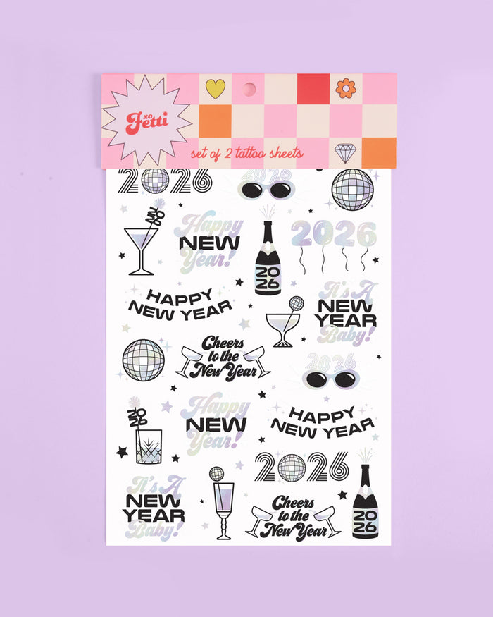 NYE 🪩Tats - 40 foil temporary tattoos