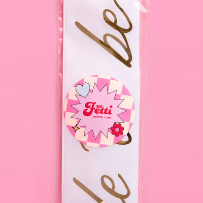 Classic Bride Sash - white satin sash