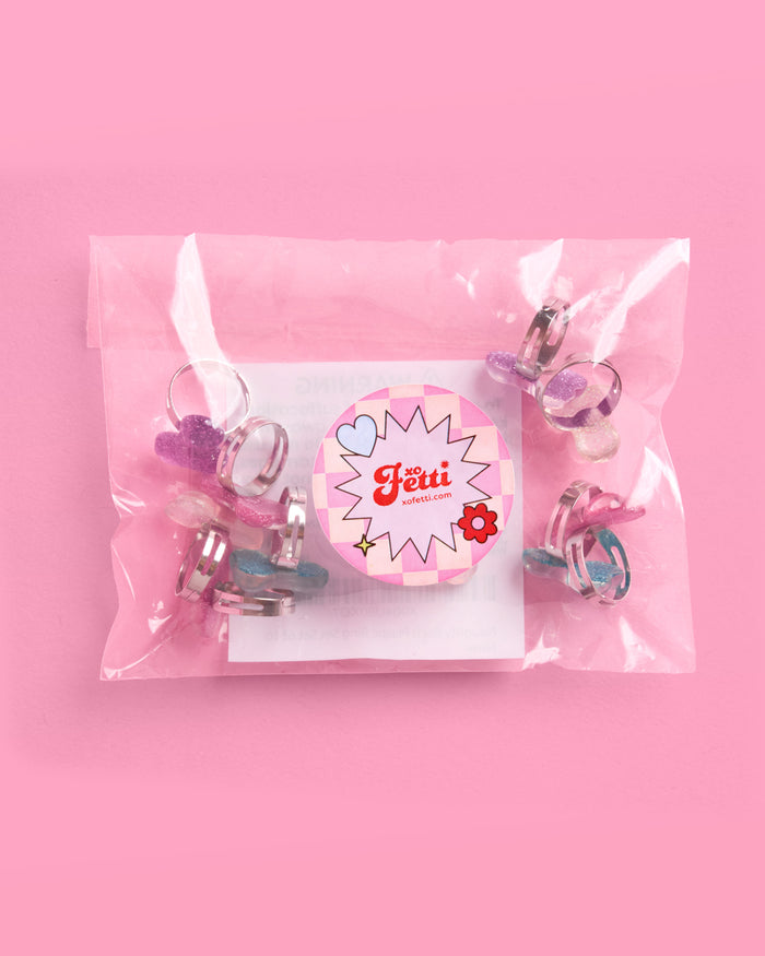 Naughty Glitter Ring Set - 10 glitter penis rings