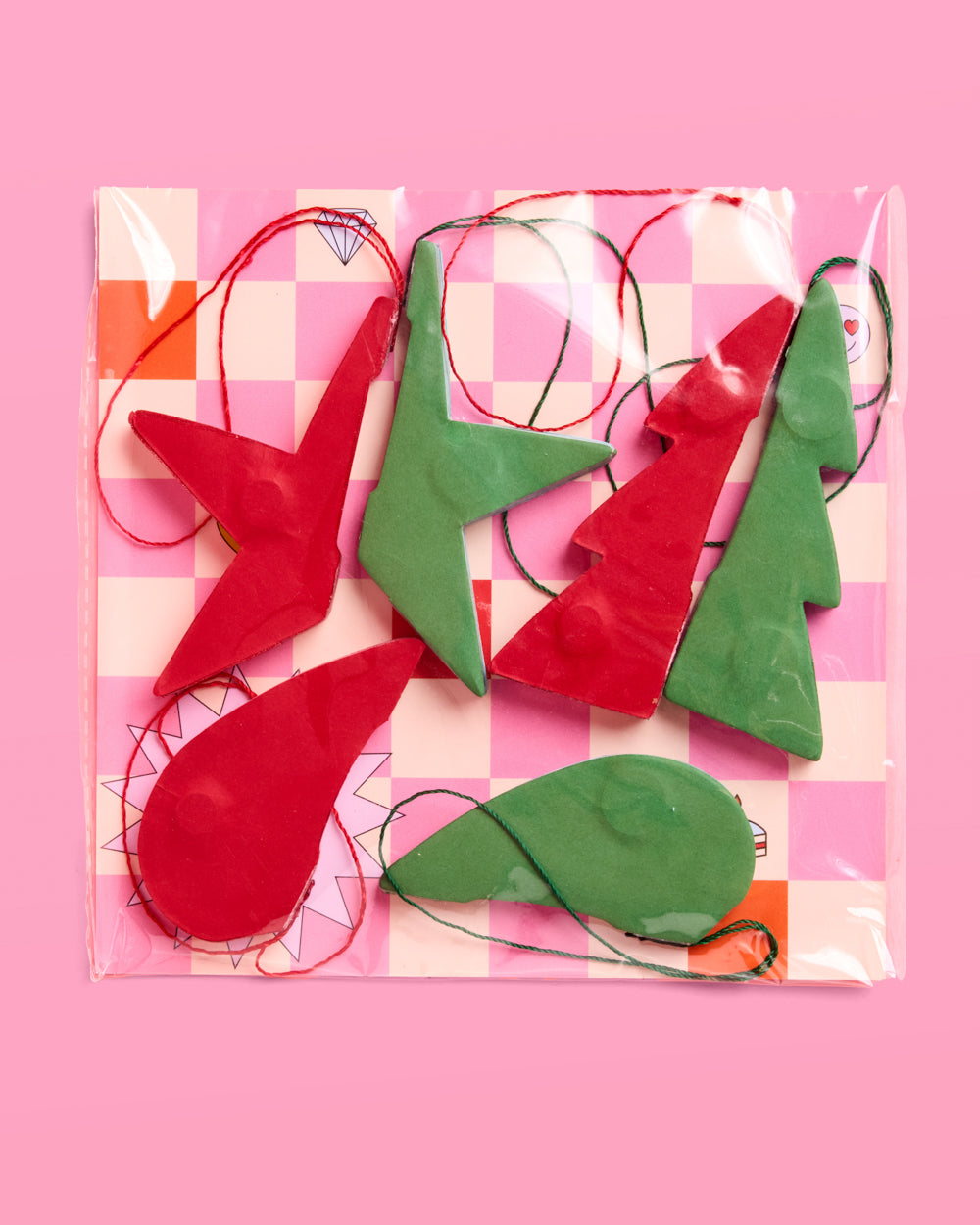 3D Paper Ornament Set - 6 piece ornament set