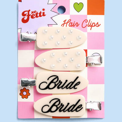 Bride Beauty Clips - 4 pc ivory hair clip set