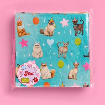Cat Napkins - 24 paper napkins
