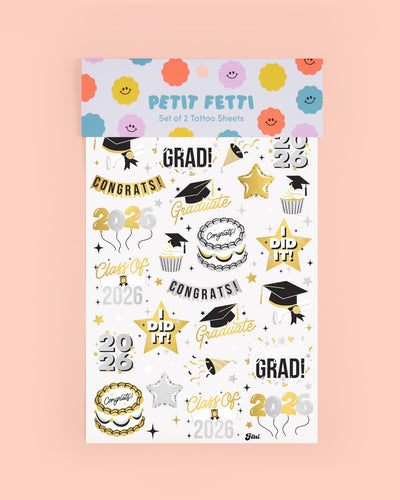 Class of '26 Tats - 48 foil temporary tattoos